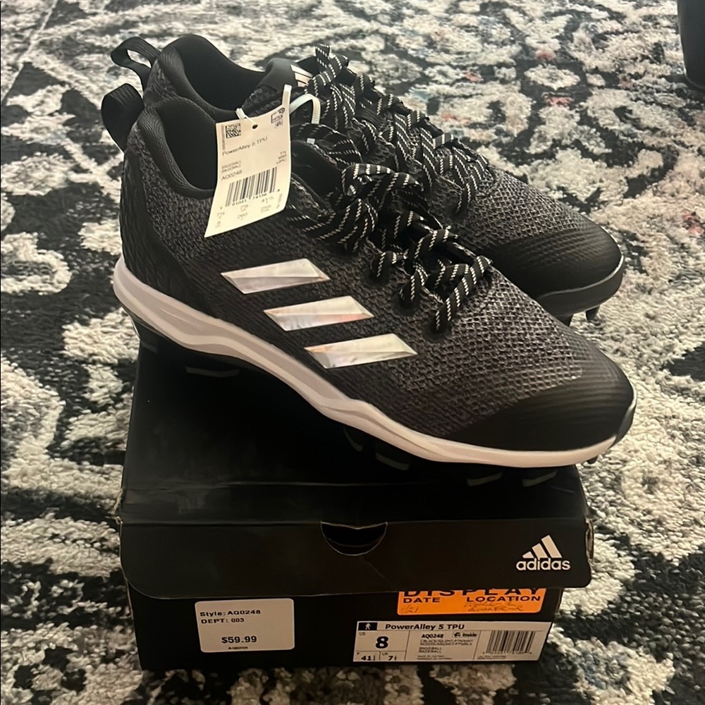 Adidas Black and White Athletic Shoes with Sleek Design